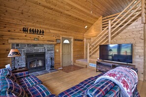 Living Room | Wood-Burning Fireplace