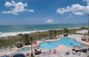 Various aerial shot of main pool