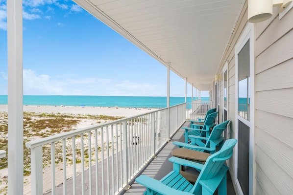 Furnished Gulf Front Deck