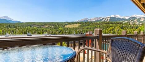 Ski resort view from the patio