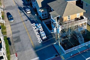Free street parking; First come, first serve.  Don't use neighbor's driveways.
