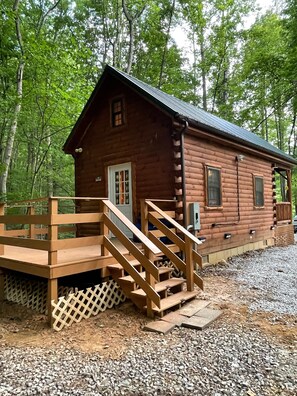 Cabin deck in back