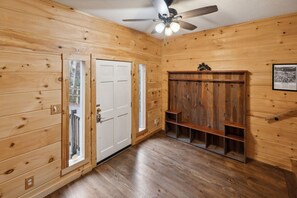 Our spacious foyer with ample storage for coats, shoes, and bags.