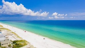 Photo of the public beach on the Gulf of Mexico. 5 to 10 minute walk away.