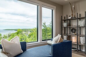 Living  Room. The property is located on a bluff. 2nd floor unit.
