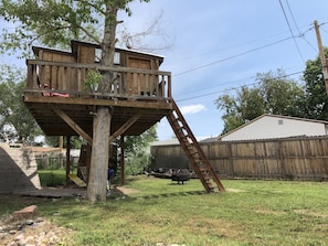 Tree house with bed