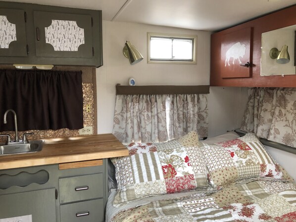 Queen sized bed