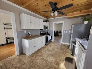 Stainless steel appliances (Gas stove with cast iron griddle top)