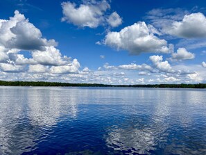 Summer lake view from dock