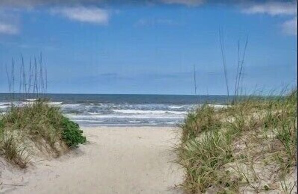 Freeman Park Beach is just a short walk across the private walkway