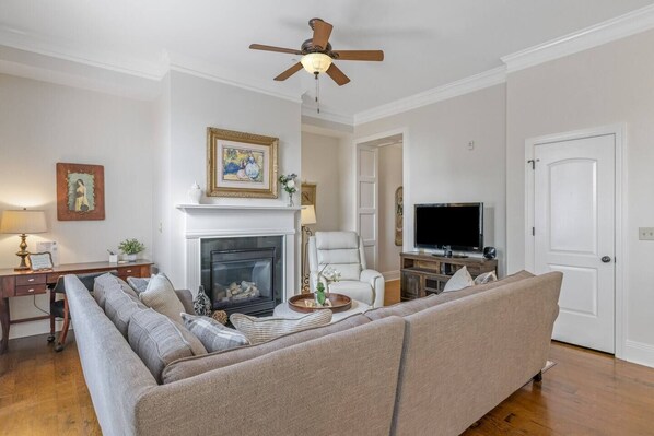 Open Living Room with historic Savannah decor.