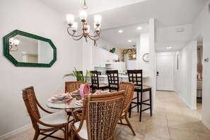 With an abundance of seating options, this condo is a great place for entertaining.