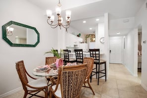 With an abundance of seating options, this condo is a great place for entertaining.