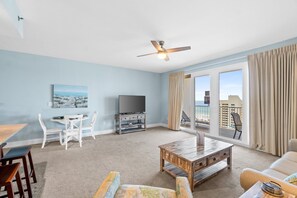 Living Area with Gulf View and Sleeper Sofa