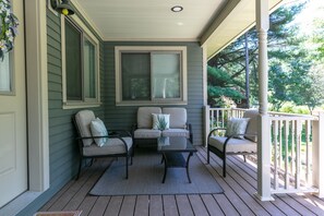 Back porch overlooking Pine Creek. 