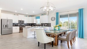 Dinner awaits! Rental charm in open kitchen