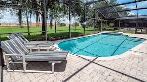 Beautiful private pool with relaxing scenic trees