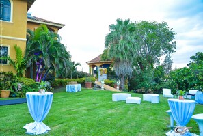 Outdoor banquet area