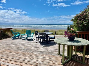 Plenty of room for outdoor dining and lounging in the sun.
