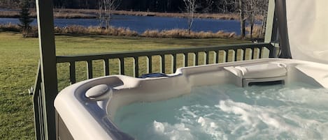 Hot tub with views to relax by