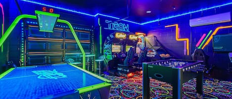 Tron themed Commercial Game Room