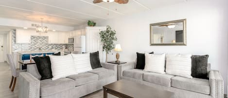 Come in and relax in our homey living area. 