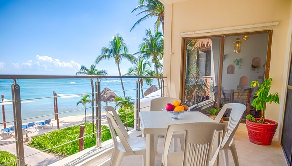 Balcony with ocean views