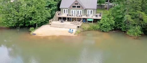 Aerial shot of Laurel Lake and property