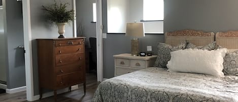 Main King Bed and two dressers.