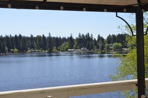 View of the lake from the deck