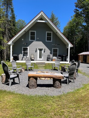 Back deck of home - butts up to woods- quiet, seclusion.