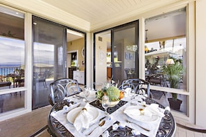 Enjoy your meals on the covered lanai
