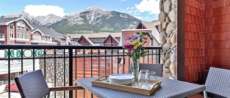 A beautiful view of Mt Lady MacDonald from the balcony.