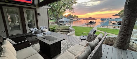 70" outdoor TV to watch movies or games while you enjoy amazing sunsets!