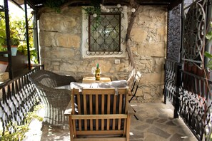 Terrace with a lovely spot for your morning coffee