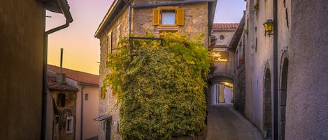 Exterior of the beatiful 500 years old house in Vipavski Križ