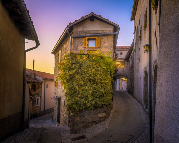 Exterior of the beatiful 500 years old house in Vipavski Križ