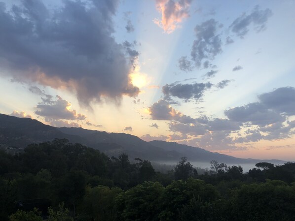 Sunrise from the patio.