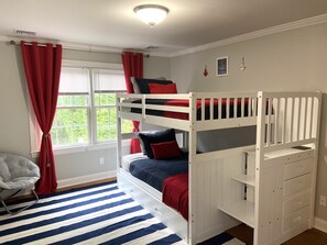 Jack & Jill bedroom#2
includes a bunk bed and a trundle bed 