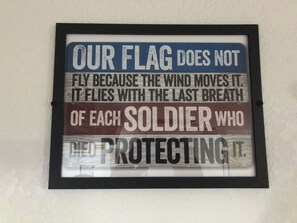 Our outside 2 flagpole display, American flag w/1st responders flag!