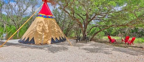 Outside view of the tipi