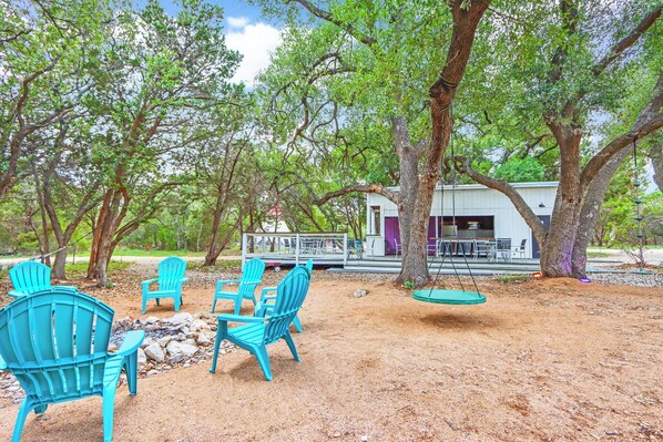 Firepit with conversation seating