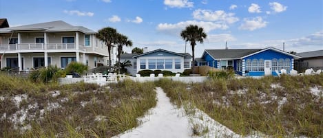 Looking at house from Beach