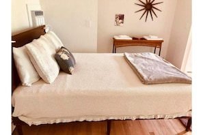 Luxuriously comfortable organic queen bed.