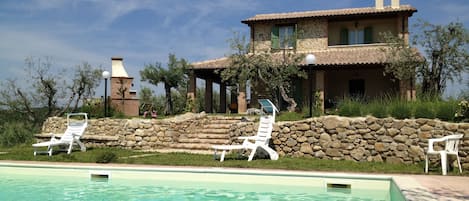 The villa and its private pool