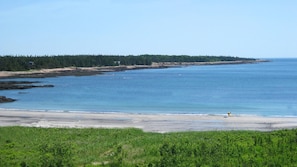 View from the windows of  our sea captain's home looking over the sand beach