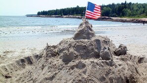 Sand castle on our beach in front of our Sea Captain's home.
