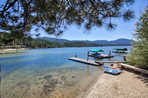 Private dock just steps away from the back door the cabin 