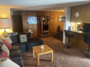 Living Room, Dinning Nook, and Kitchen Bar area all flow together 