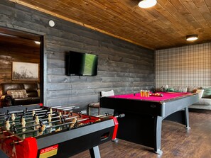Our pool table, foosball, and collection of board games means fun for all ages!